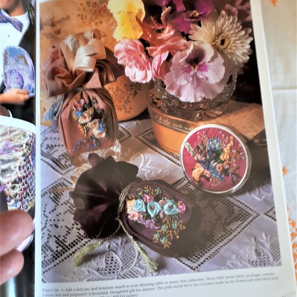 Vintage 1990s Softcover Book Silk Ribbon Embroidery by Judith Baker Montano - Picture 8 of 14